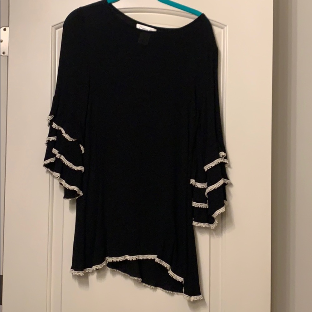 Paisley Vine Black Tunic